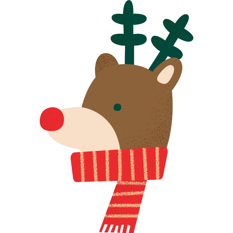 トナカイ（顔）  uh かわいい クリスマス 冬 動物