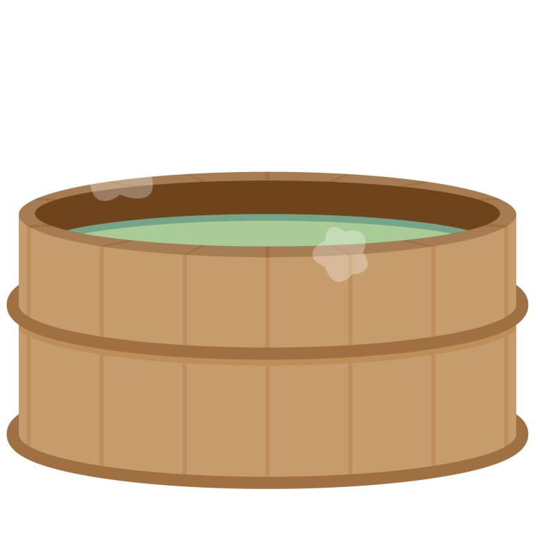 風呂桶（お湯入り）  yy 温泉 風呂