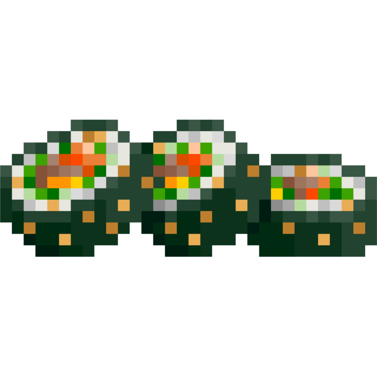 キンパ（韓国風海苔巻き）  yy ドット絵 寿司 米 韓国料理 食べ物